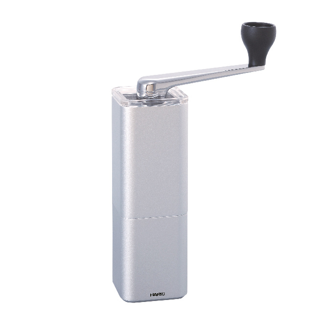 Moulin à café manuel Hario Prism 24 g argent, corps aluminium