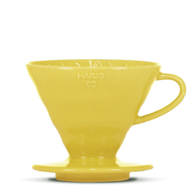 Hario V60 Dripper porcelaine jaune 3-4 tasses