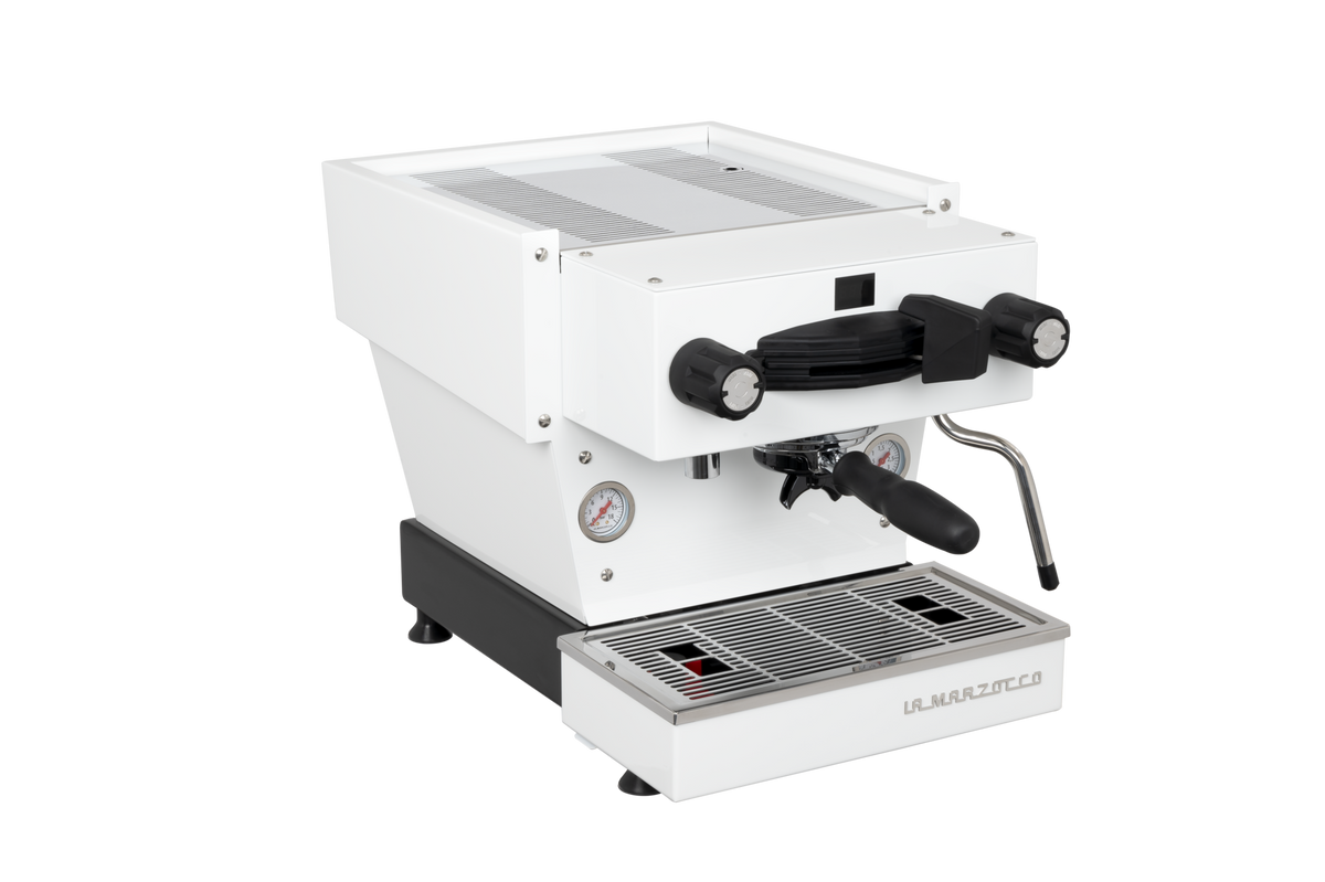 La Marzocco Linea Mini R blanc – vue trois-quarts