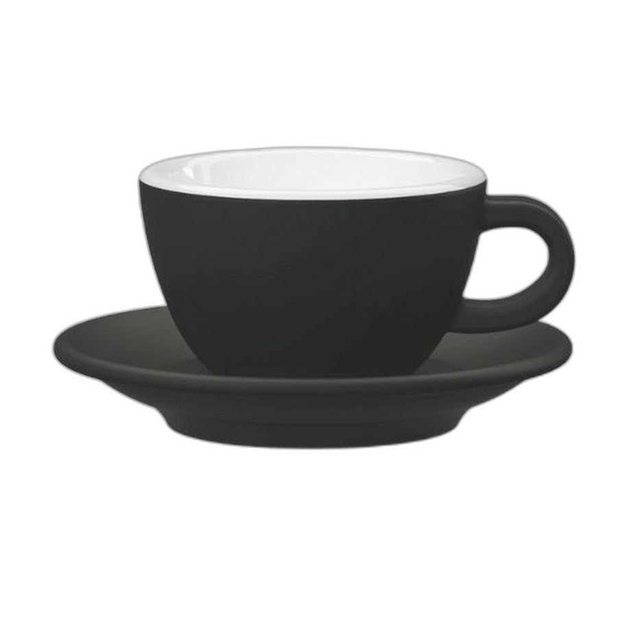 Tasse cappuccino TULIPANO Club House 210 ml noir mat